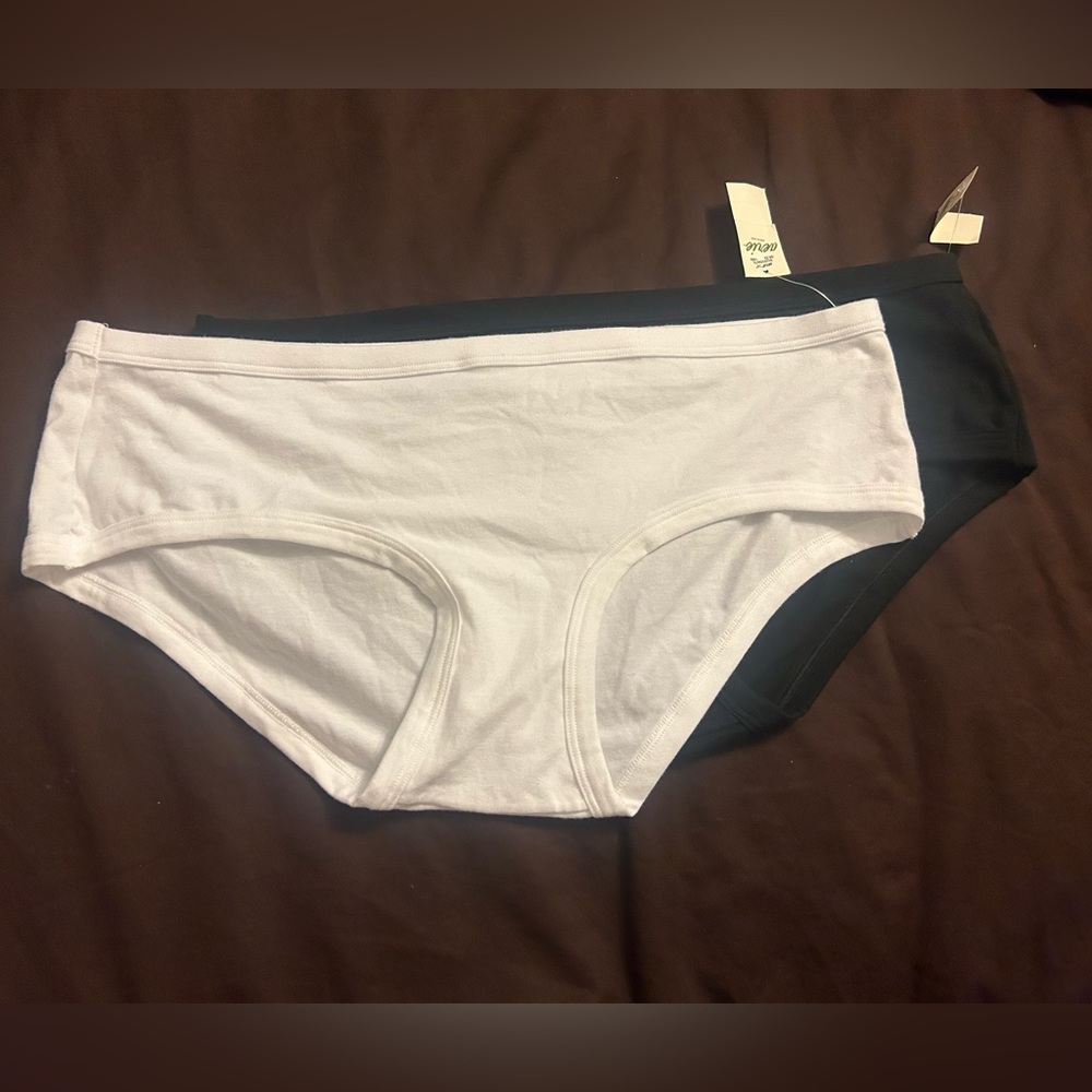 Aerie cotton boy brief NEW black, white sz XL
